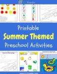 Summer Themed Printable Activities for Preschool