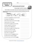 Printable Parts of Speech Worksheet - Synonyms