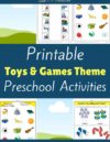Toys and Games Preschool Theme Activities