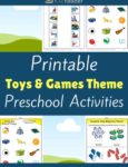 Toys and Games Themed Printable Activities for Preschool
