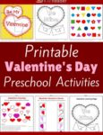 Valentine's Day Themed Printable Activities for Preschool