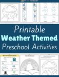 Weather Themed Printable Activities for Preschool