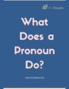 What Does a Pronoun Do?