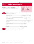 High School Spelling Words Worksheets – Week 19 – Vowels: Words with AI