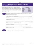 High School Spelling Words Worksheets - Week 23 - Word Endings: Adding a Suffix