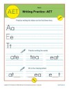 Handwriting Practice - A, E, T