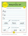 Handwriting Practice - A, E, T