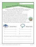 Abstract Nouns and Concrete Nouns Printable Activity
