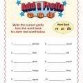 Prefix Worksheets