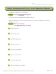 Add a Prepositional Phrase to an Adjective Phrase Activity