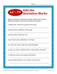 Add the Quotation Marks - Free, Printable Worksheet Lesson Activity