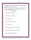 Adjectives: Which Noun Does It Describe?