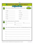 Adventures With Alliteration - Adjectives - Free, Printable Worksheet Lesson Activity