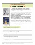 African American Inventors Reading Activity - Lewis Latimer