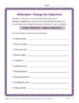 Alliteration: Change the Adjectives | Grammar Activity