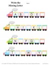 Alphabet Train Worksheet – Fill in the Missing Letter