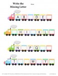 A to Z Alphabet Train Activity - Fill in the missing letter