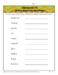 Native American Heritage Month Printable Activity about Dwellings