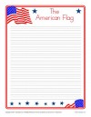 American Flag Lined Writing Paper