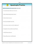 Apostrophe Worksheet Practice Activity