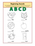 Beginning Sounds Worksheet Practice Activity - abcd