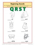 Beginning Sounds Worksheet Practice Activity - qrst