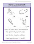 Consonant Blend Worksheet Practice Activity for Students