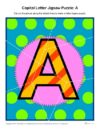 Capital Letter Jigsaw Puzzle: A