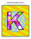 Capital Letter Jigsaw Puzzle: K