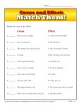Cause and Effect Printable Comprehension Activity - Match Them!