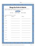Change the Verb to Adverbs Worksheet Activity
