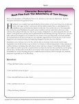 Character Description Worksheet - Huck Finn