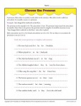 Pronoun Agreement Worksheet Activity - Choose the Pronoun