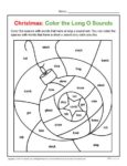 Christmas Activity Worksheet - Color the Long O Sounds