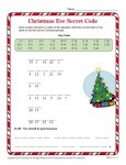 Printable Christmas Worksheet - Secret Code Activity