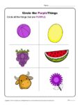 Circle the Purple Things | Preschool Color Worksheets
