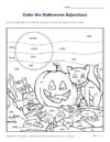 Color the Halloween Adjectives