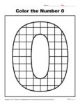 Color the Number 0 | Preschool Number Worksheet