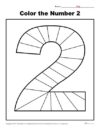 Color the Number 2