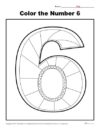 Color the Number 6