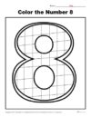 Color the Number 8