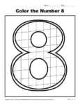 Color the Number 8 | Preschool Number Worksheet