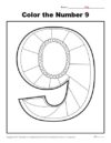 Color the Number 9