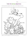 Color the Spring Adjectives | Coloring Sheets