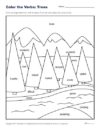 Color the Verbs: Trees
