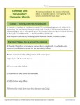 Commas and Introductory Elements Worksheet Practice Activity