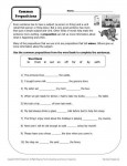 Common Prepositions Worksheet Practice Activity