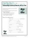 Are vs. Our – Commonly Confused Words Worksheet