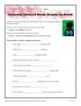 Breathe vs. Breath - Commonly Confused Words Worksheet Activity