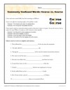 Commonly Confused Words Worksheet: Coarse vs Course